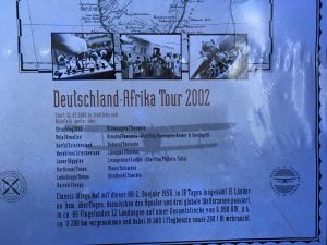 Info-Plakat zur Deutschland-Afrika-Tour 2002