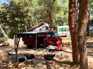 Angekommen auf dem Camping Slatina auf Cres