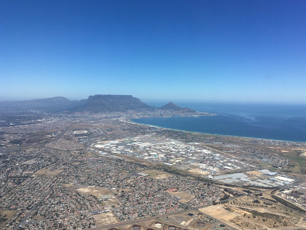 Im Anflug auf Kapstadt