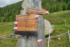 Wegweiser am Hochgang Haus