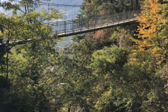 Hängebrücke zum Start des Algunder Waalweges