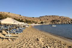 Lindos Beach am Morgen - wir sind alleine!