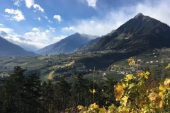 Hochmuth und Dorf Tirol von Schenna aus