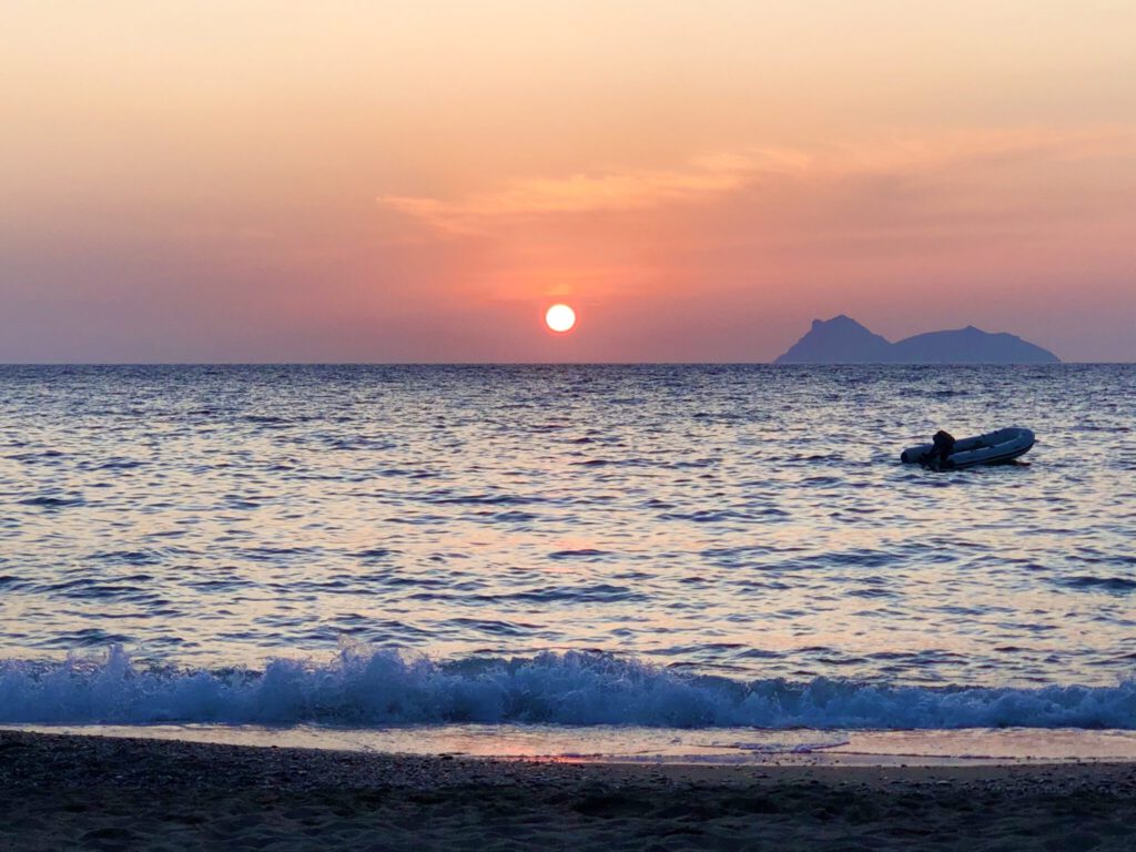 Perfekter Sunset am Matala Beach