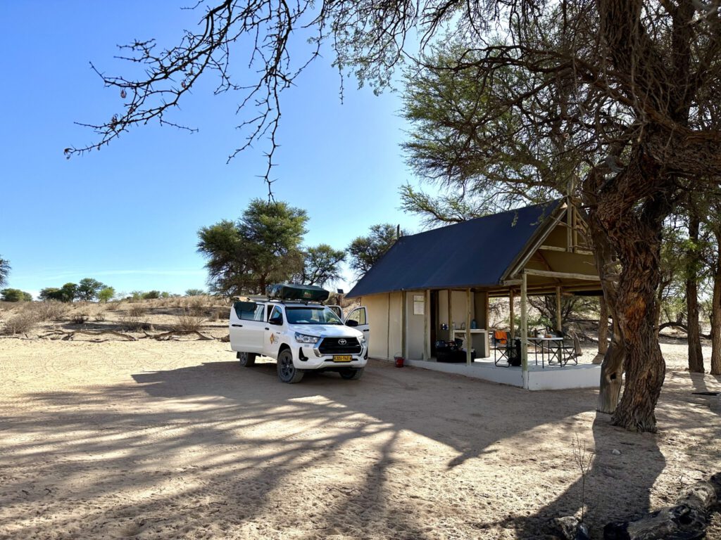 Stellplatz an der Kalahari Game Lodge