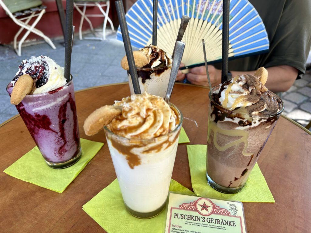 Sehr leckere Shakes im Café Puschkin