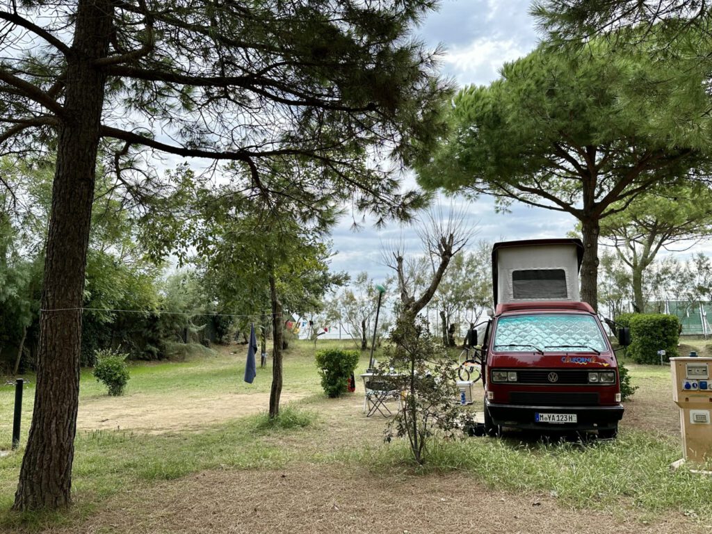 RedBulli auf dem Camping Joker in Cavallino