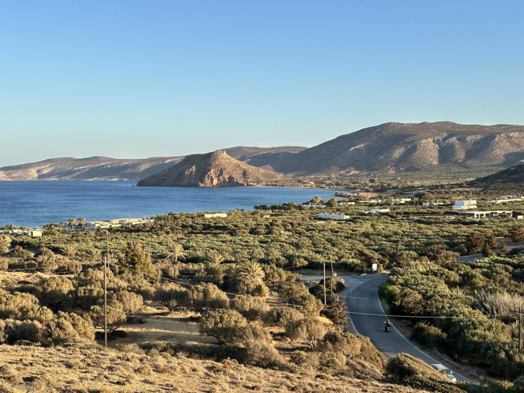 Aussicht auf die Kouremenos-Bucht bei Palekastro