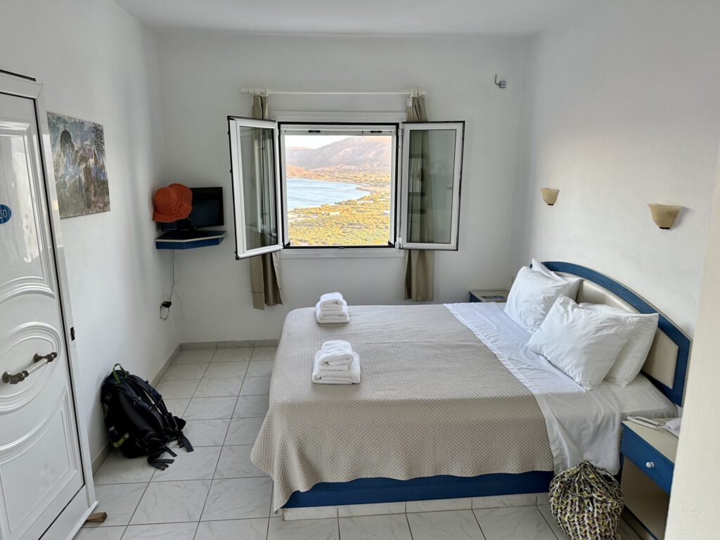Unser Zimmer mit Aussicht im Castri Village