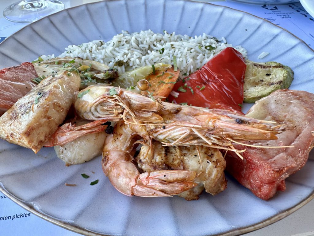 Seafood Souvlaki