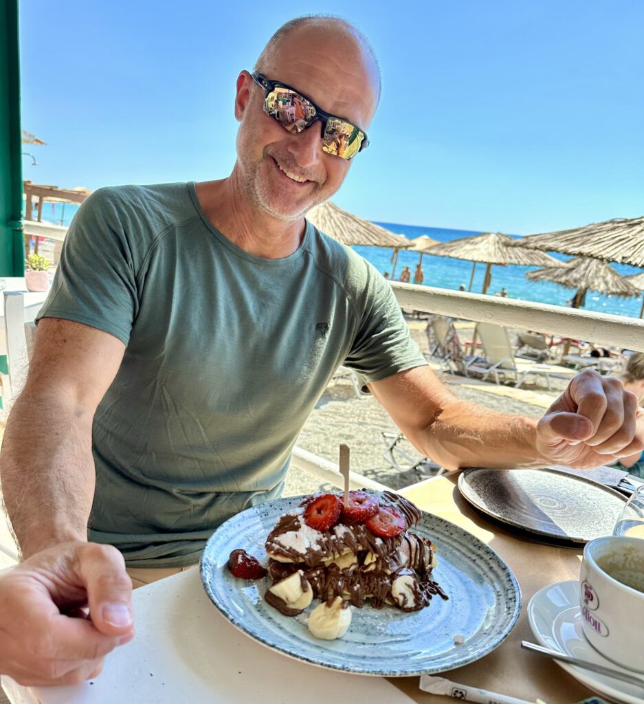 Hanns und sein "Chocolate-Pancake"