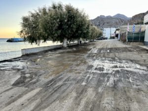 Schlammreste auf den Straßen