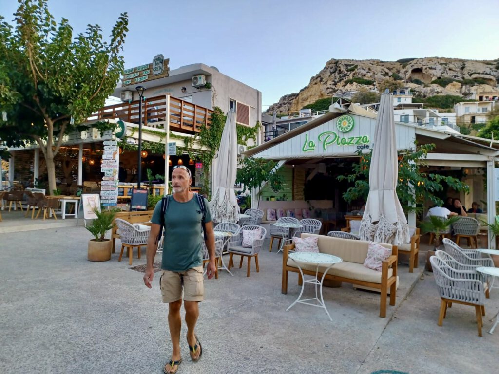 Hanns unterwegs in Matala