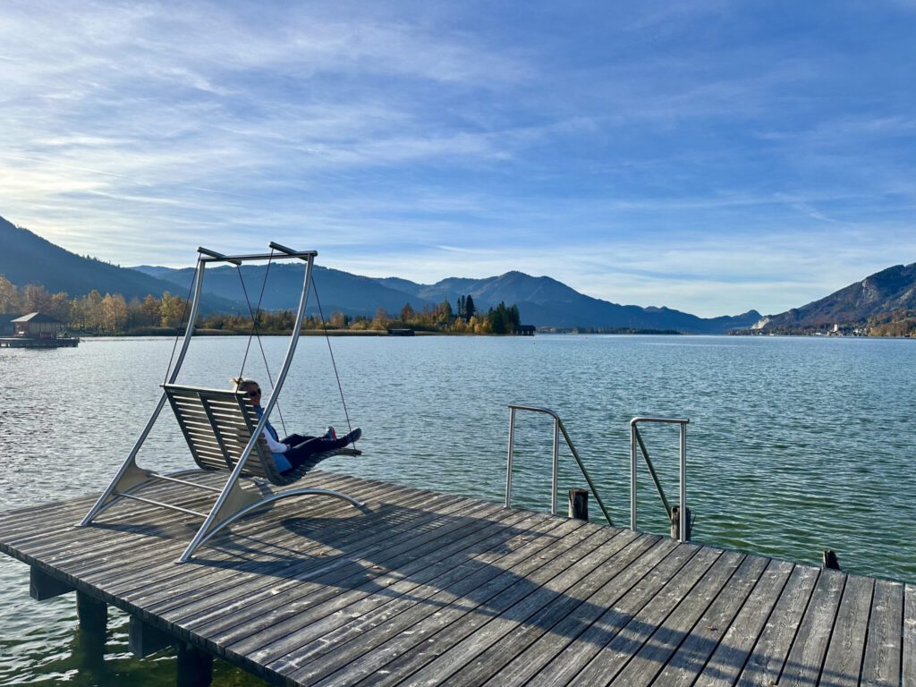 Unser Strandbad mit Steg am Wolfgangsee