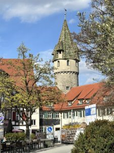 Nördliches Ende Marienplatz mit Grünem Turm