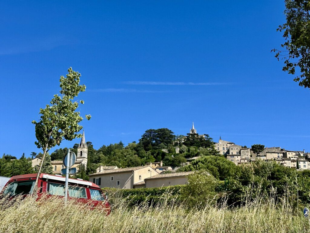 Unser Stellplatz in Bonnieux