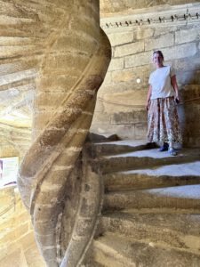 Wendeltreppe im Château de Lourmarin