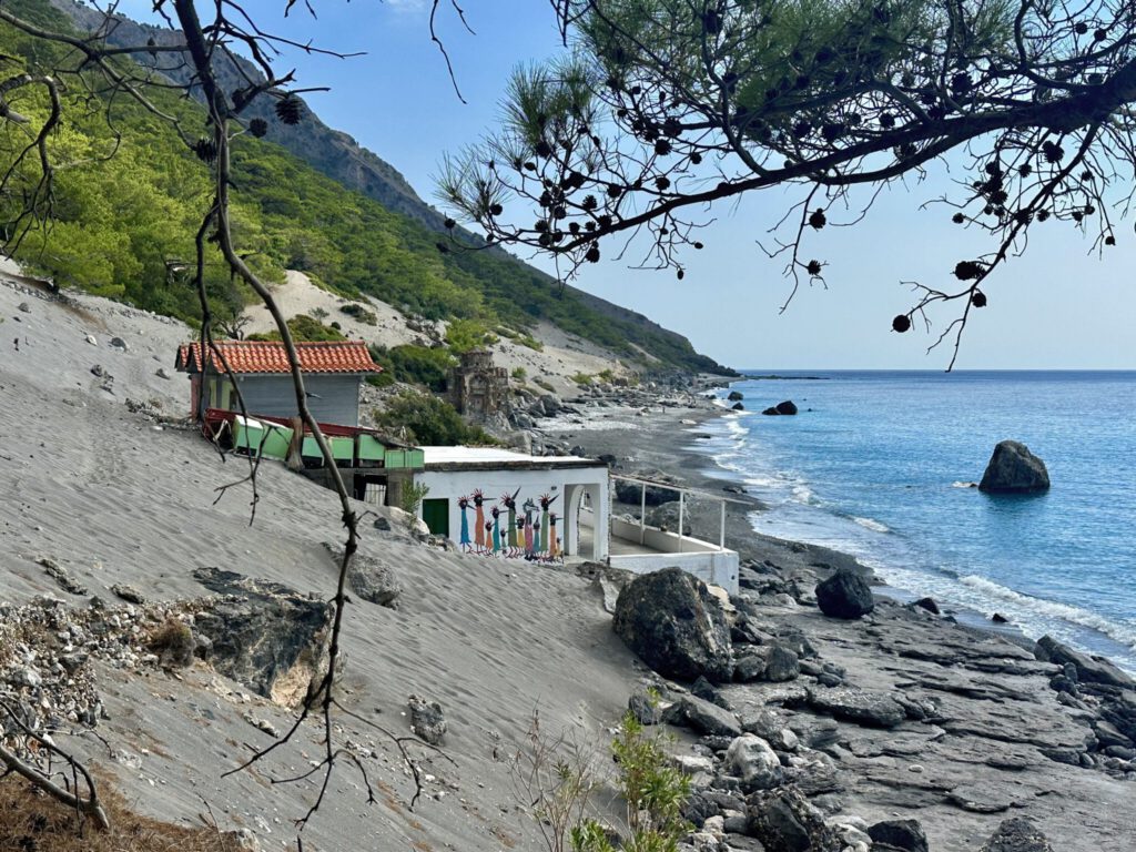 Gleich angekommen, in Agios Pavlos